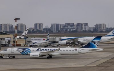 Aerolínea egipcia realiza primer vuelo a Israel