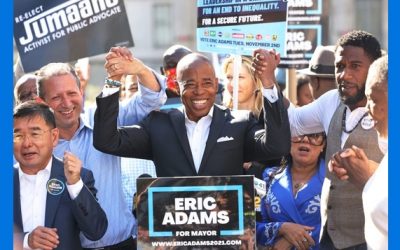 Eric Adams enciende fiesta entre simpatizantes tras su triunfo: “Yo soy ustedes”