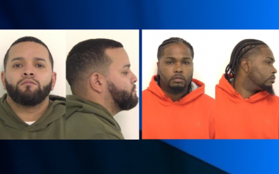 Policía Providence anuncia arrestos de dos sospechosos de asesinar a un hombre en un restaurante.