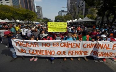 Integrantes de caravana recuerdan el Día del Migrante en Ciudad de México