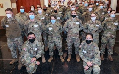 Brigada médico-militar empieza a trabajar en el Hospital Rhode Island.