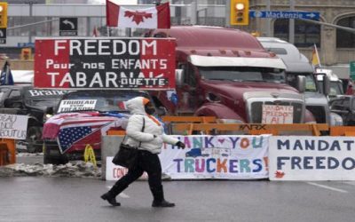 Protestas COVID bloquean tránsito comercial Canadá-EEUU