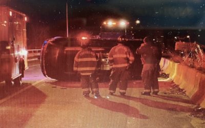 Accidente deja una mujer herida.