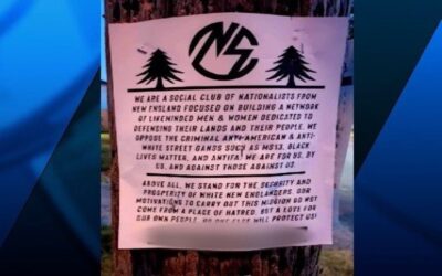 Departamentos policía investigan luego de que aparecen volantes con propaganda de blancos nacionalistas con mensajes de odio.