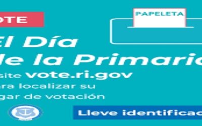 Tu voto es tu voz, sal a votar hoy, Elección Primaria Rhode Island.