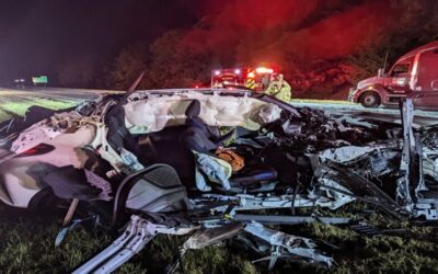 Aparatoso choque deja 1 herido.