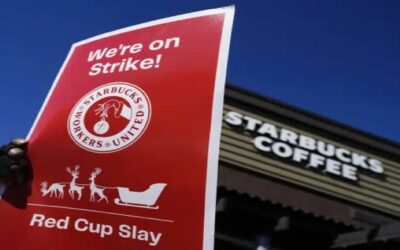 Empleados de Starbucks hacen paro en apoyo a sindicalización