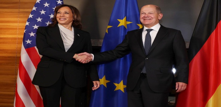 Kamala Harris reafirma con Macron y Scholz el compromiso de apoyo a Ucrani