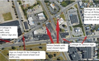 Cierran parte de la Calle Cottage en Pawtucket.