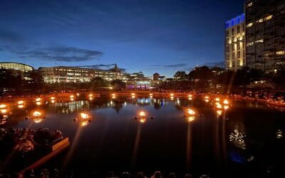 WaterFire Providence realizó su tercera iluminación total de la temporada.