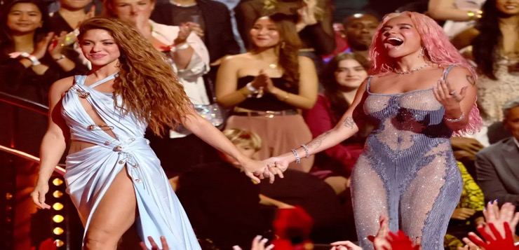 Shakira y Karol G enorgullecen a Colombia en los MTV VMAs: “Viva Barranquilla y Medallo”