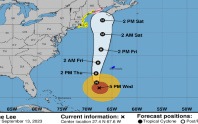 Costa de Nueva Inglaterra bajo “Vigilancia Tormenta Tropical y Huracán”