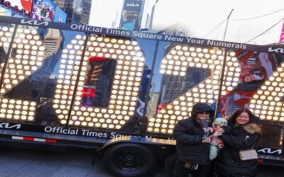 Los números de 2024 que darán la bienvenida al año nuevo ya pueden verse en Times Square