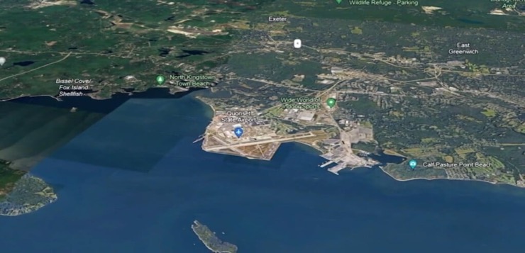 Avioneta con 2 personas a bordo cae en aguas de la Bahía Narragansett