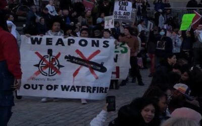 Manifestantes pro palestina interrumpen celebración WaterFire.