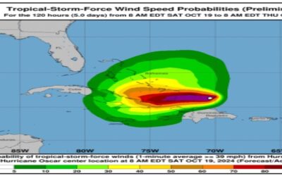 Se forma el huracán Oscar frente a la costa de Bahamas mientras la tormenta Nadine amenaza a México con inundaciones