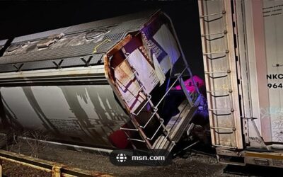 Tren se descarrilla en vecindario de Cumberland.