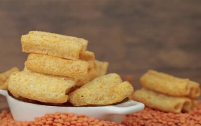Snack salado crujiente alto en fibra: Chips de lentejas
