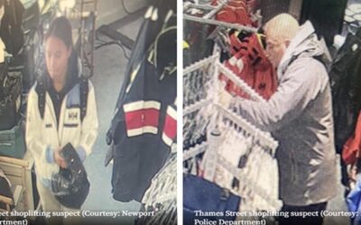 Policía Newport captura sospechosos de robar miles de dólares de mercancía en tiendas.
