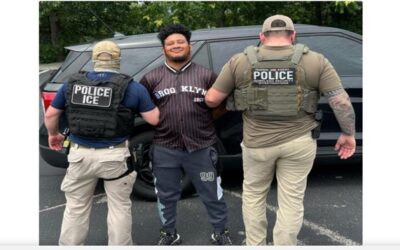 Hombre bajo custodia ICE presunto miembro de MS-13 arrestado en 2023 por tráfico fentanilo.