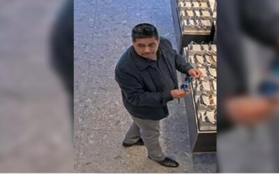 Policía necesita su ayuda para encontrar a sospechoso de robar miles de dólares en gafas de sol en Massachusetts y Rhode Island.
