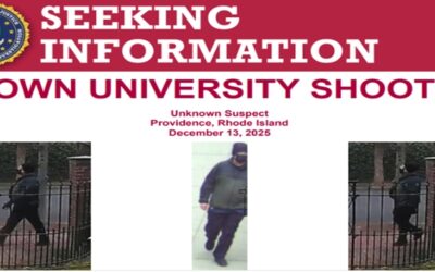 FBI ofrece $50,000 recompensa por información que lleve a la captura de persona interés en tiroteo Universidad Brown. Vea los videos…