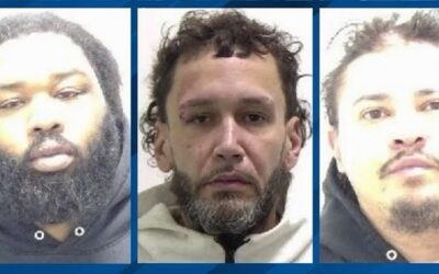 Policía Estatal RI arresta a 3 sospechosos de robo luego de persecución policial.