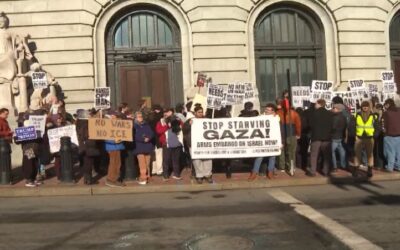 Manifestantes a favor y en contra de los ataques a Irán salieron a las calles de Providence.