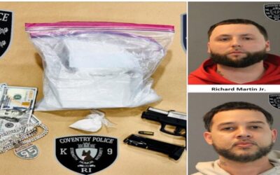 Policía Coventry reporta dos arrestos e incautación de drogas, dinero y arma de fuego.