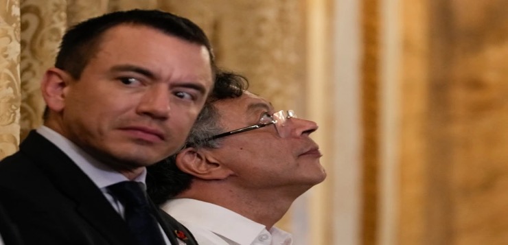 Presidente de Ecuador denuncia supuesta incursión guerrillera colombiana y responsabiliza a Petro