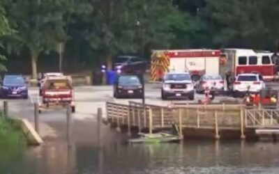 Rescatistas reanudan búsqueda automóvil que cayó al río Seekonk en Pawtucket.