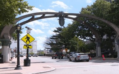 El icónico Arco de la Pigna de Federal Hill ha sido desmontado para ser restaurado.