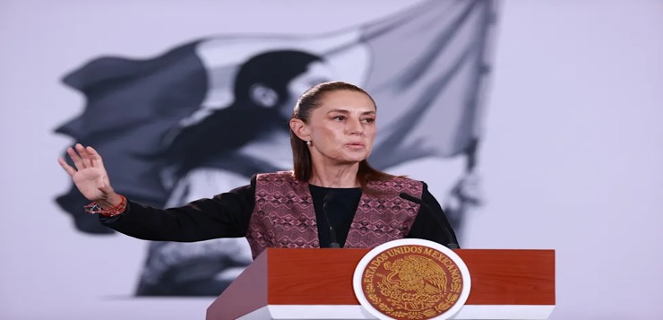 Sheinbaum dice que México «no es colonia de ningún país» frente a mapa publicado por Trump.